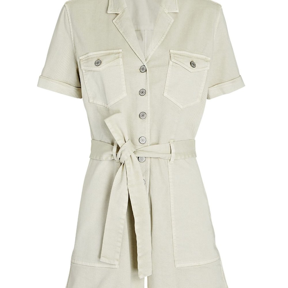 Rails "Georgie" Utility Linen-Blend Romper